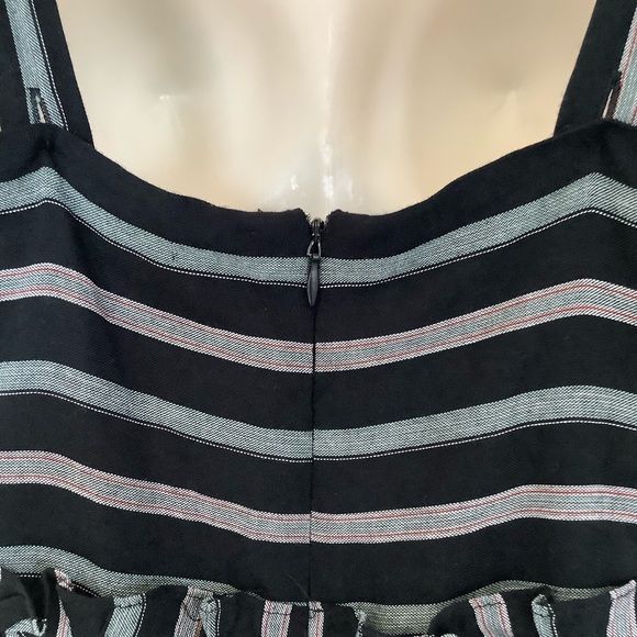 NWT Harper Heritage Womens Jumper Jumpsuit S Black  Cropped Striped Wide Leg - Picture 6 of 12